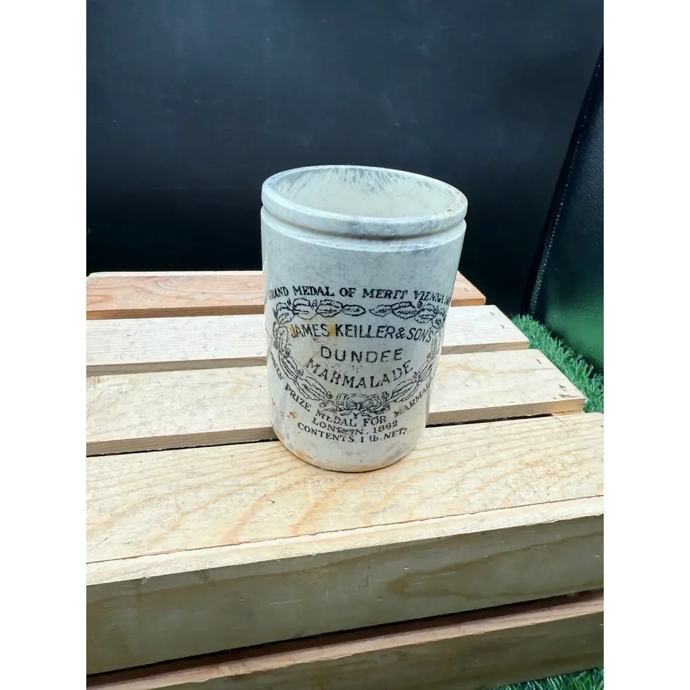 Antique James Keiller &Sons Dundee Marmalade Stoneware Jar-Prize 1862 - Picture 10 of 10